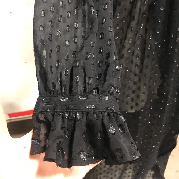 Chelsea28 Metallic Clip Dot Long Sleeve Maxi Dress - Picture 5 of 8